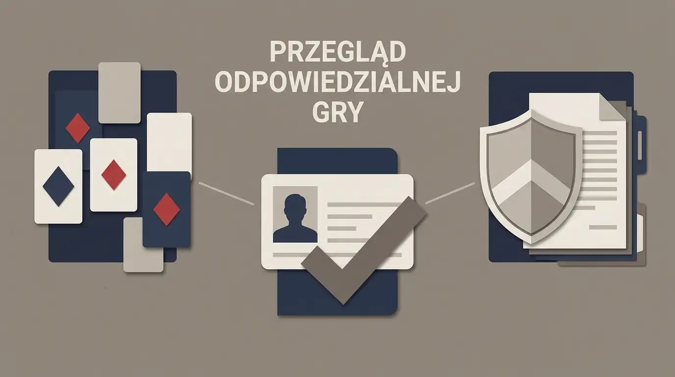 Ilustracja pokazująca rozdzielenie funkcji kasyna, weryfikacji konta i statusu regulacyjnego